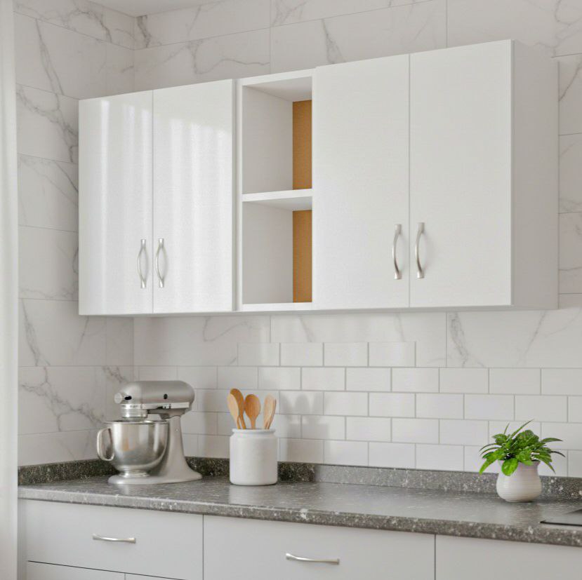 Placard mural de cuisine blanc – Plusieurs tailles disponibles